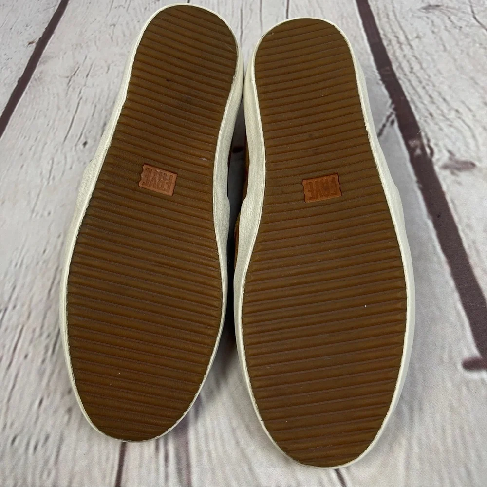 FRYE Dylan men's cognac brown leather slip-on loafer shoes, size 9.5 - Picture 14 of 15